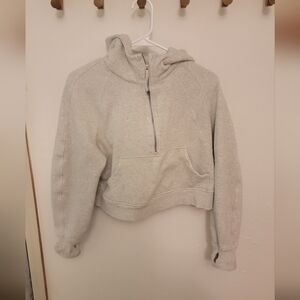 Lululemon Light Grey Half Zip Scuba